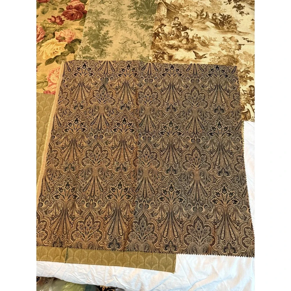 Lot of 7 shades of brown print designs‎ fabrics 25